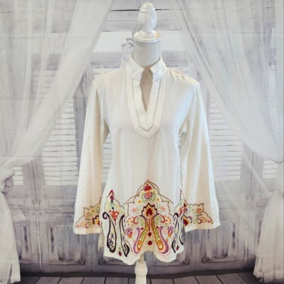 J.A.C. Embroidered And Beaded Tunic - Picture 1 of 4